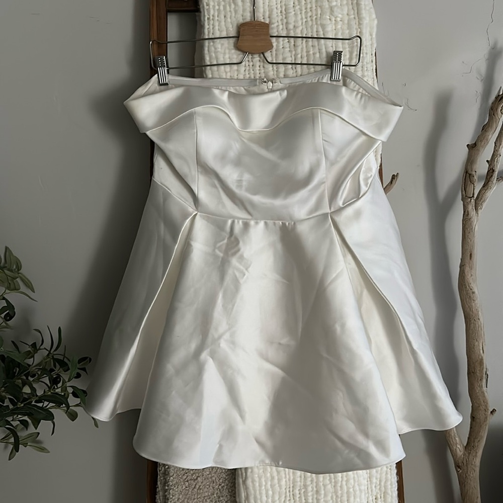 Meshki Bridal Satin Mini Dress
